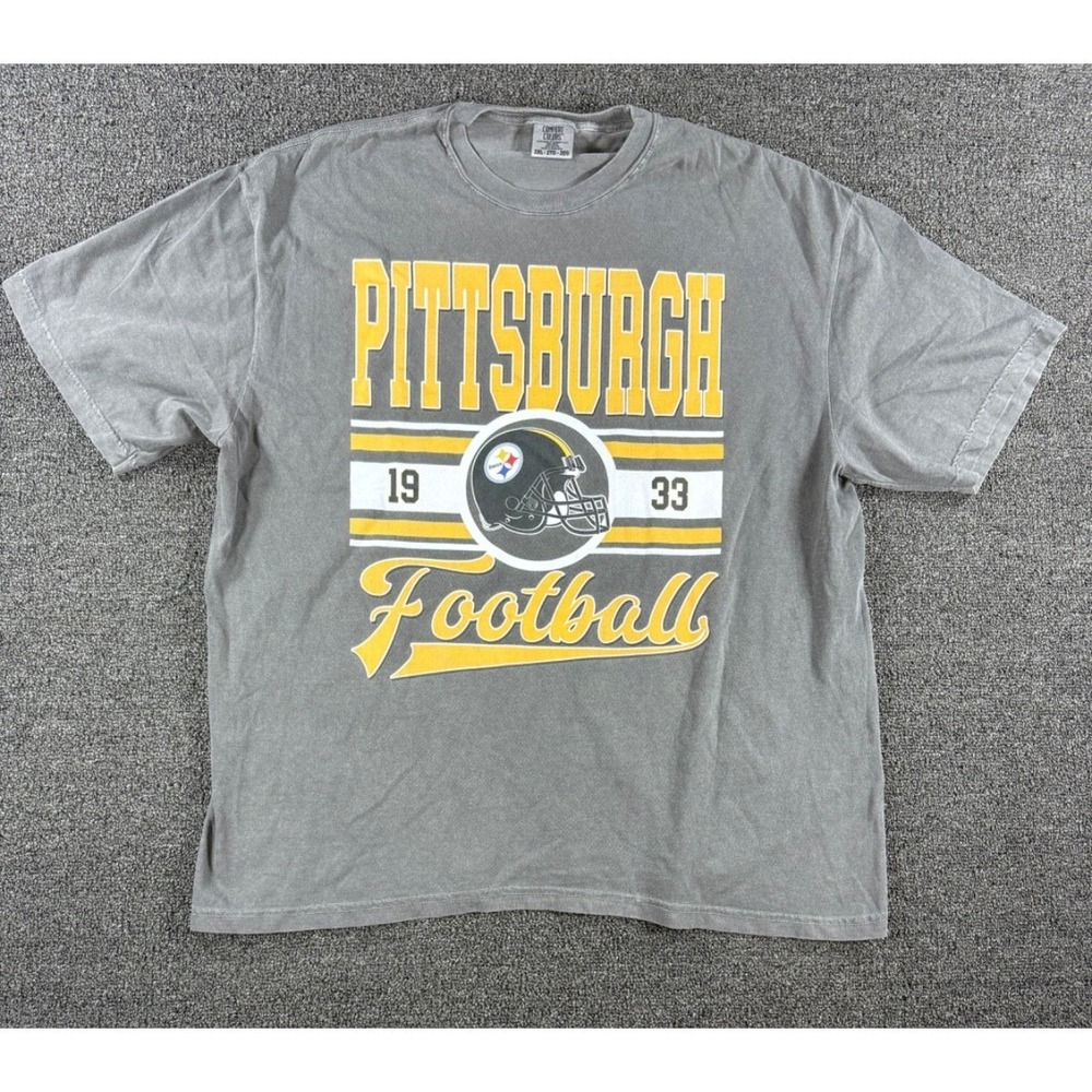 Pittsburgh Steelers Shirt 2XL NFL Football Graphic Comfort Colors Tee‎
